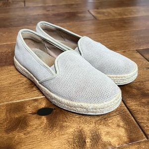 Clarks Soft Cushion Slip-on Espadrille Sneakers, Size 6.5, Beige/Pale Pink